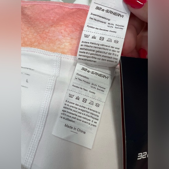 32e-SANERYI NWT Tennis Skirt SIZE LARGE With Cool Dry Technology Womens Preloved - Picture 8 of 9